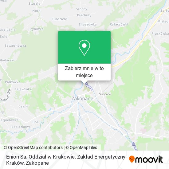 Mapa Enion Sa. Oddział w Krakowie. Zakład Energetyczny Kraków