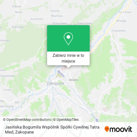 Mapa Jasińska Bogumiła Wspólnik Spółki Cywilnej Tatra Med