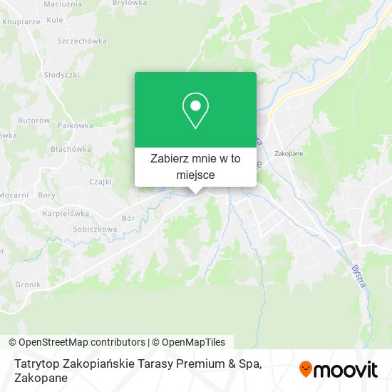 Mapa Tatrytop Zakopiańskie Tarasy Premium & Spa