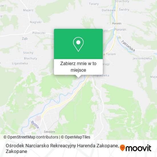 Mapa Ośrodek Narciarsko Rekreacyjny Harenda Zakopane
