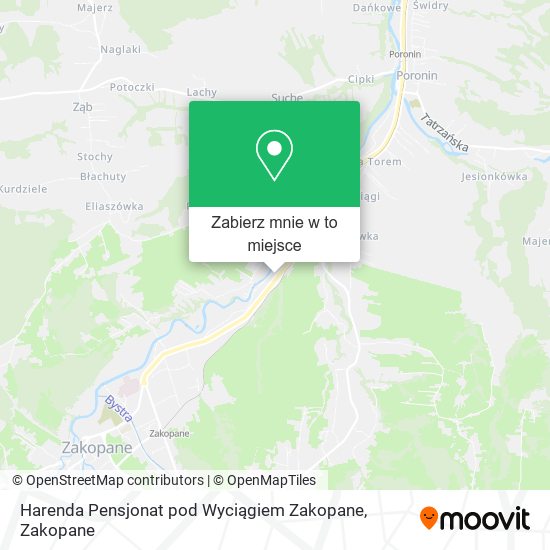 Mapa Harenda Pensjonat pod Wyciągiem Zakopane