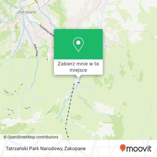 Mapa Tatrzański Park Narodowy