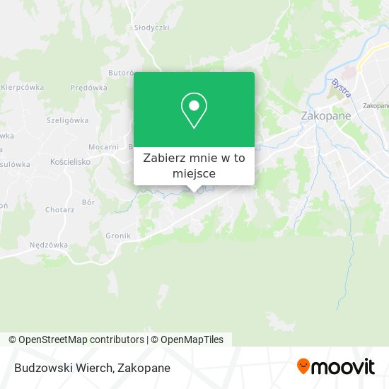 Mapa Budzowski Wierch