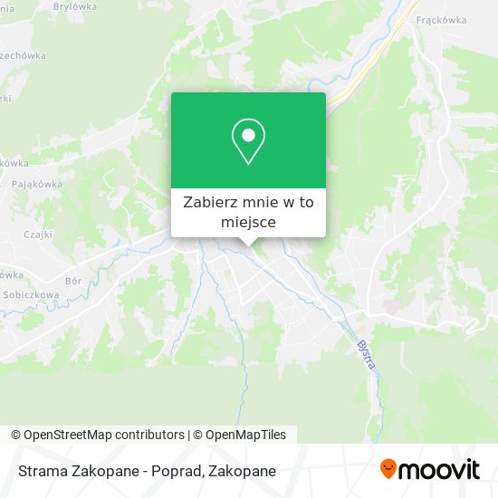 Mapa Strama Zakopane - Poprad