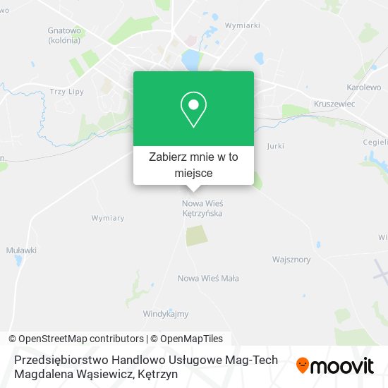 Mapa Przedsiębiorstwo Handlowo Usługowe Mag-Tech Magdalena Wąsiewicz