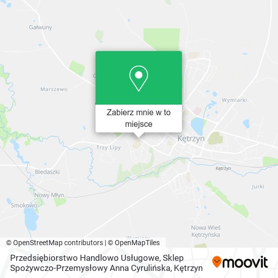 Mapa Przedsiębiorstwo Handlowo Usługowe, Sklep Spożywczo-Przemysłowy Anna Cyrulińska