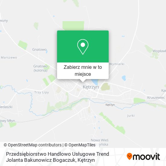 Mapa Przedsiębiorstwo Handlowo Usługowe Trend Jolanta Bakunowicz Bogaczuk