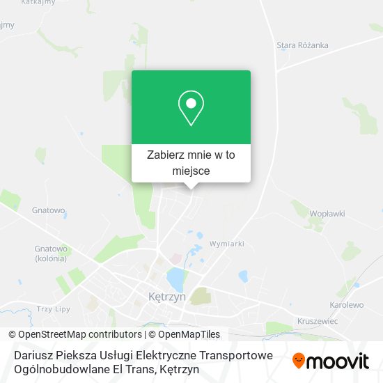 Mapa Dariusz Pieksza Usługi Elektryczne Transportowe Ogólnobudowlane El Trans