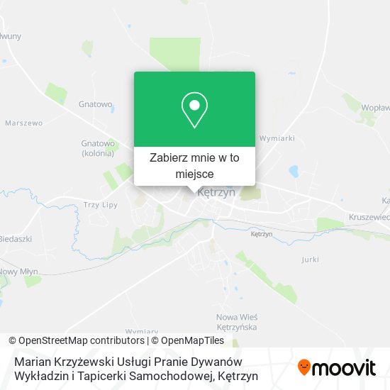 Mapa Marian Krzyżewski Usługi Pranie Dywanów Wykładzin i Tapicerki Samochodowej
