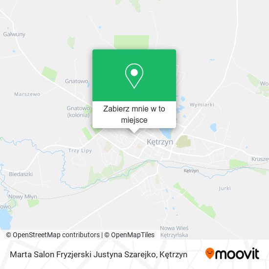 Mapa Marta Salon Fryzjerski Justyna Szarejko