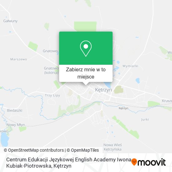 Mapa Centrum Edukacji Językowej English Academy Iwona Kubiak-Piotrowska