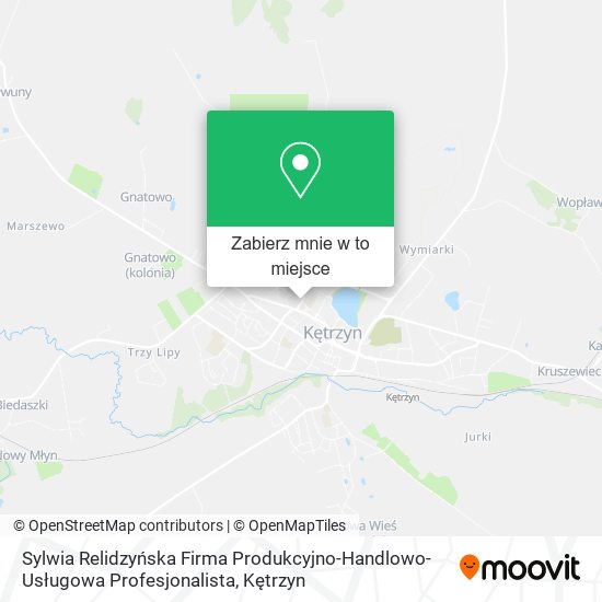 Mapa Sylwia Relidzyńska Firma Produkcyjno-Handlowo-Usługowa Profesjonalista