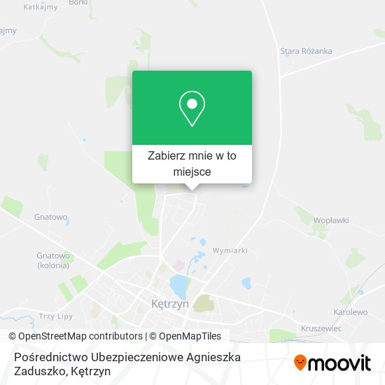 Mapa Pośrednictwo Ubezpieczeniowe Agnieszka Zaduszko