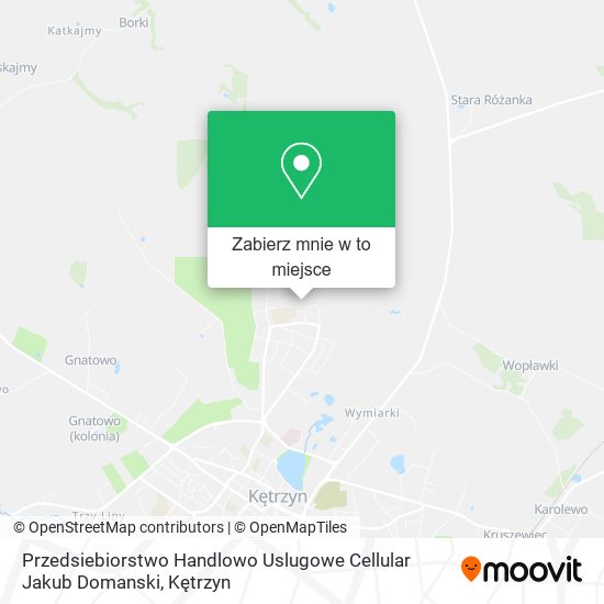 Mapa Przedsiebiorstwo Handlowo Uslugowe Cellular Jakub Domanski