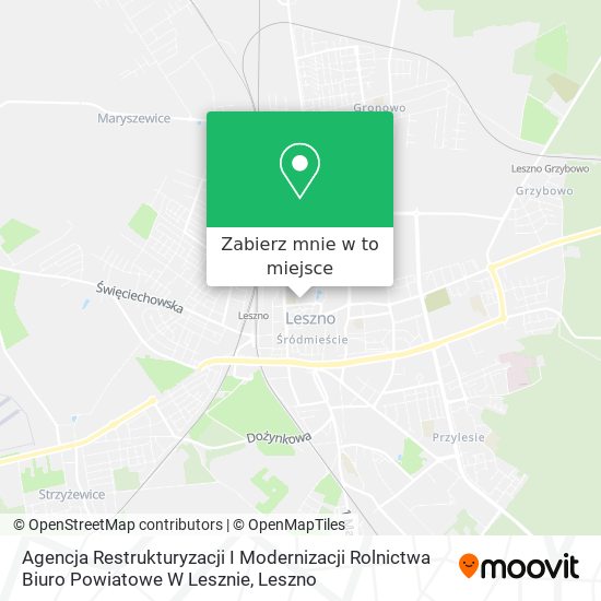 Mapa Agencja Restrukturyzacji I Modernizacji Rolnictwa Biuro Powiatowe W Lesznie