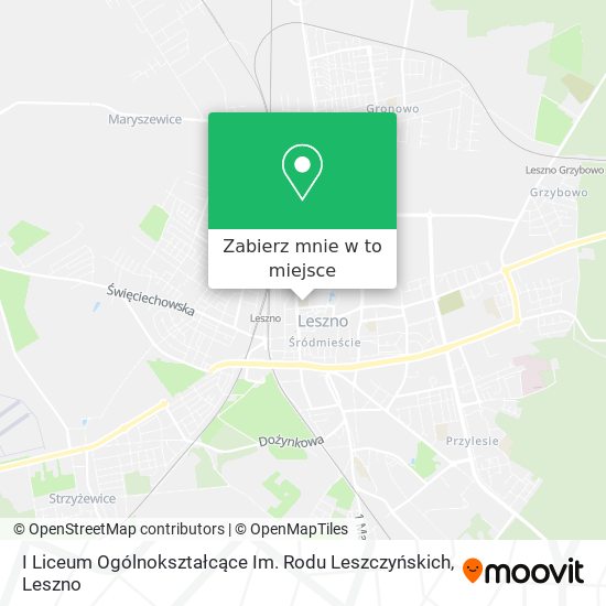 Mapa I Liceum Ogólnokształcące Im. Rodu Leszczyńskich