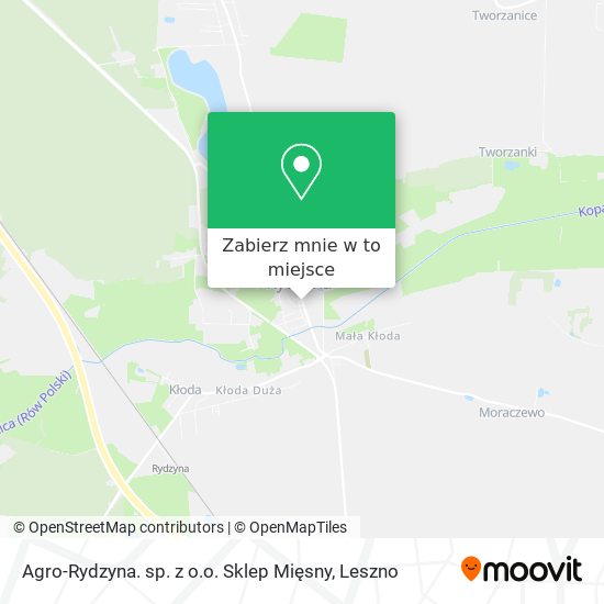 Mapa Agro-Rydzyna. sp. z o.o. Sklep Mięsny