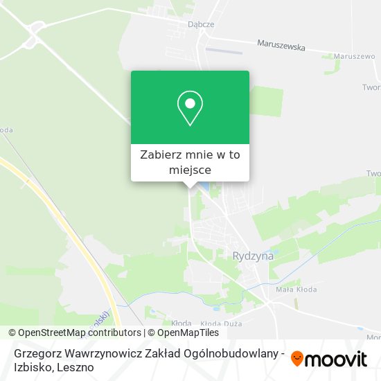 Mapa Grzegorz Wawrzynowicz Zakład Ogólnobudowlany - Izbisko