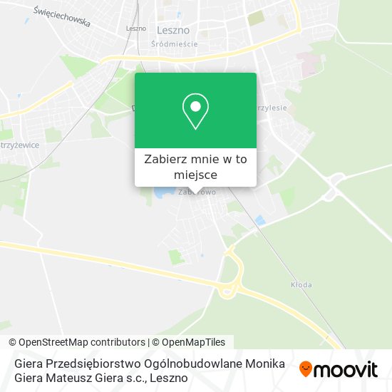 Mapa Giera Przedsiębiorstwo Ogólnobudowlane Monika Giera Mateusz Giera s.c.
