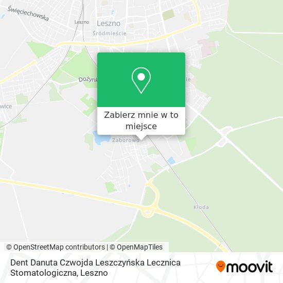 Mapa Dent Danuta Czwojda Leszczyńska Lecznica Stomatologiczna