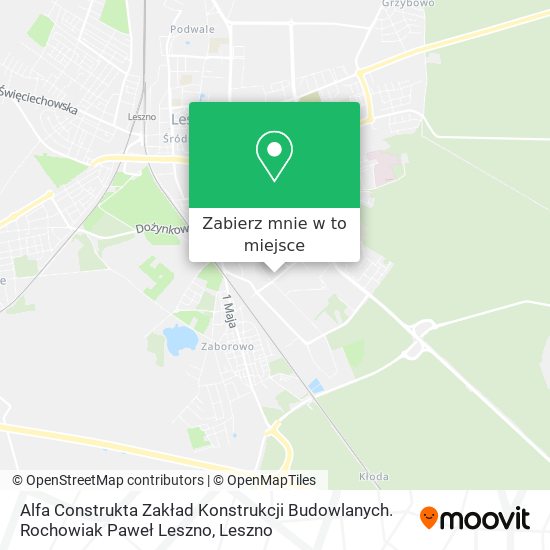 Mapa Alfa Construkta Zakład Konstrukcji Budowlanych. Rochowiak Paweł Leszno