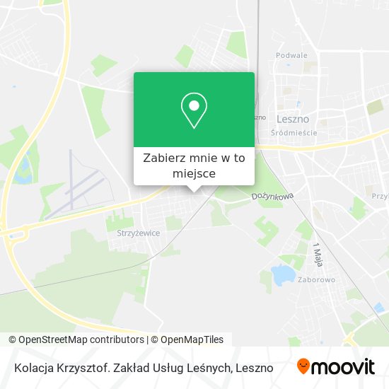 Mapa Kolacja Krzysztof. Zakład Usług Leśnych