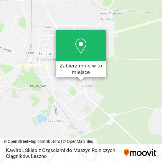 Mapa Kawirol. Sklep z Częściami do Maszyn Rolniczych i Ciągników