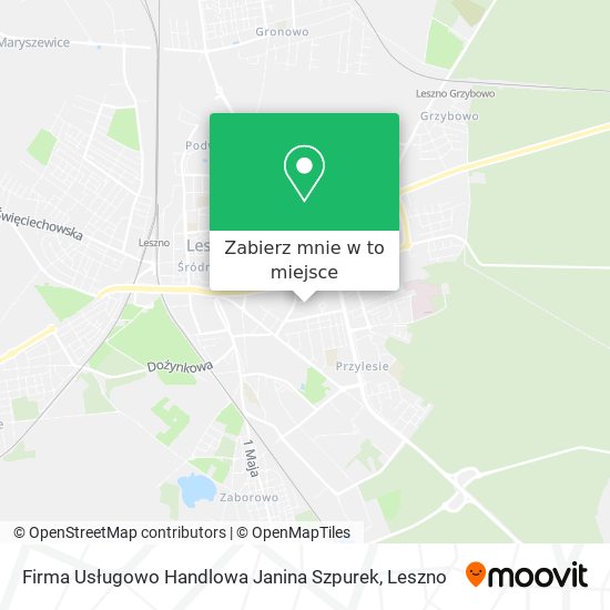 Mapa Firma Usługowo Handlowa Janina Szpurek