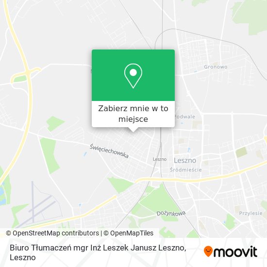 Mapa Biuro Tłumaczeń mgr Inż Leszek Janusz Leszno