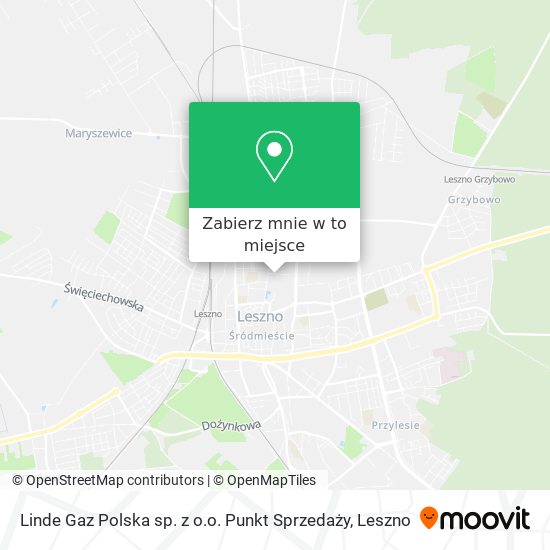 Mapa Linde Gaz Polska sp. z o.o. Punkt Sprzedaży