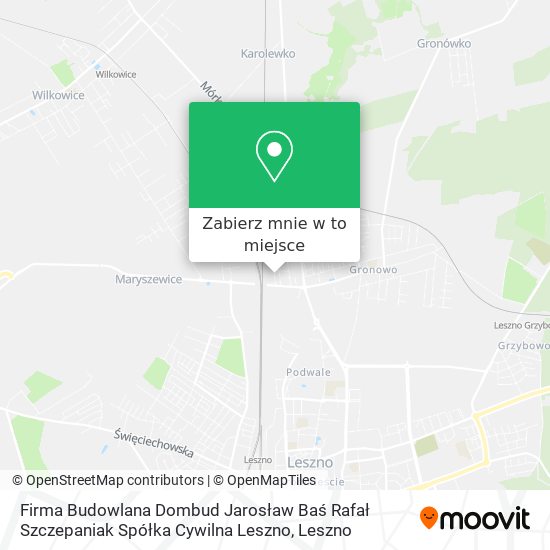 Mapa Firma Budowlana Dombud Jarosław Baś Rafał Szczepaniak Spółka Cywilna Leszno