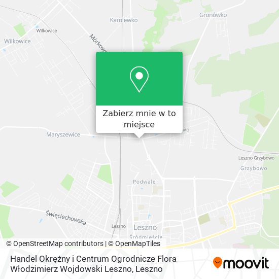 Mapa Handel Okrężny i Centrum Ogrodnicze Flora Włodzimierz Wojdowski Leszno