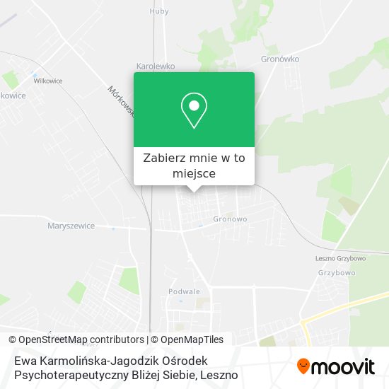 Mapa Ewa Karmolińska-Jagodzik Ośrodek Psychoterapeutyczny Bliżej Siebie