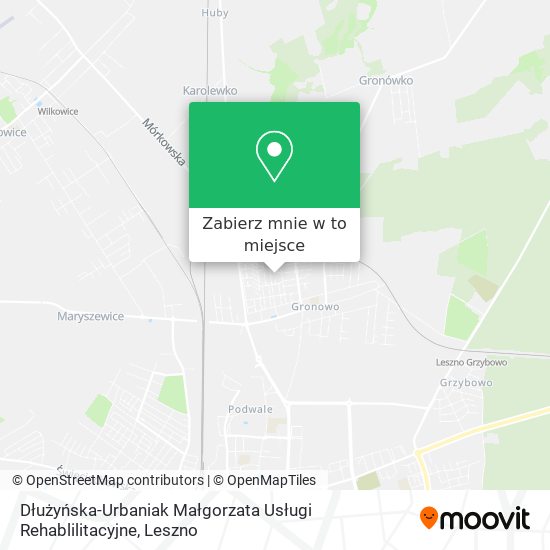 Mapa Dłużyńska-Urbaniak Małgorzata Usługi Rehablilitacyjne