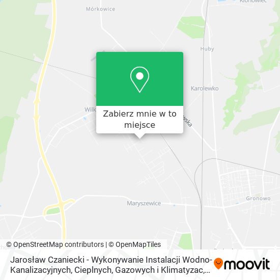 Mapa Jarosław Czaniecki - Wykonywanie Instalacji Wodno-Kanalizacyjnych, Cieplnych, Gazowych i Klimatyzac
