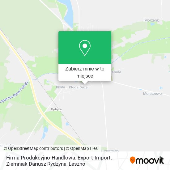 Mapa Firma Produkcyjno-Handlowa. Export-Import. Ziemniak Dariusz Rydzyna