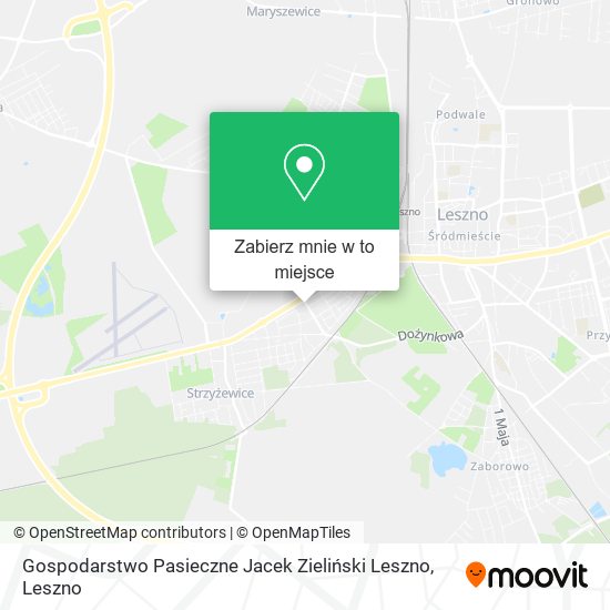 Mapa Gospodarstwo Pasieczne Jacek Zieliński Leszno