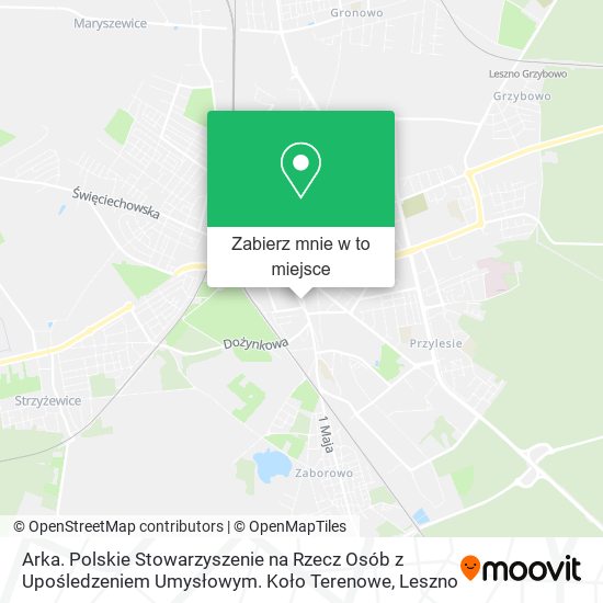 Mapa Arka. Polskie Stowarzyszenie na Rzecz Osób z Upośledzeniem Umysłowym. Koło Terenowe