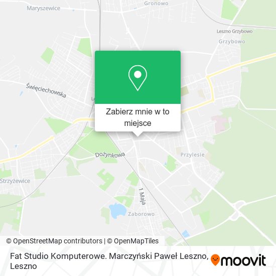 Mapa Fat Studio Komputerowe. Marczyński Paweł Leszno