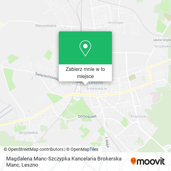 Mapa Magdalena Manc-Szczypka Kancelaria Brokerska Manc