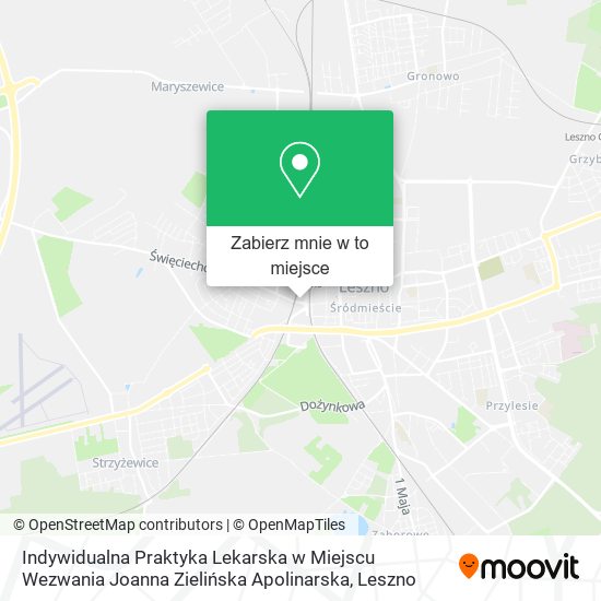 Mapa Indywidualna Praktyka Lekarska w Miejscu Wezwania Joanna Zielińska Apolinarska
