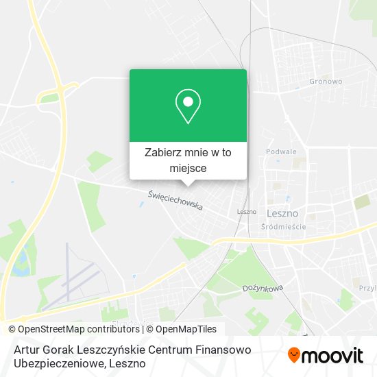 Mapa Artur Gorak Leszczyńskie Centrum Finansowo Ubezpieczeniowe