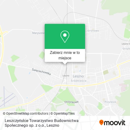 Mapa Leszczyńskie Towarzystwo Budownictwa Społecznego sp. z o.o.