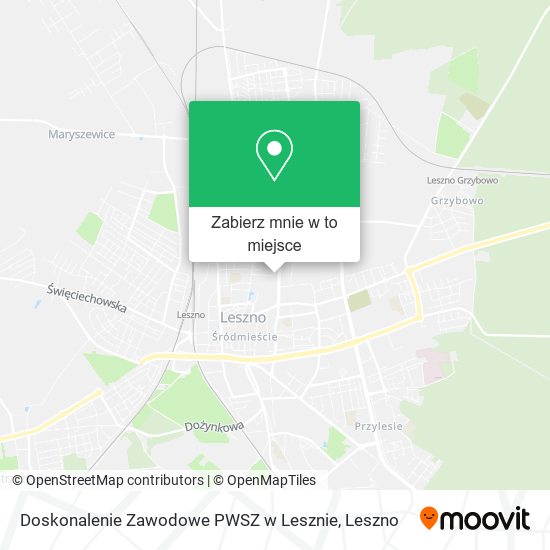 Mapa Doskonalenie Zawodowe PWSZ w Lesznie