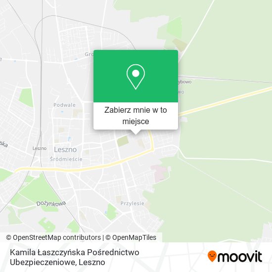 Mapa Kamila Łaszczyńska Pośrednictwo Ubezpieczeniowe