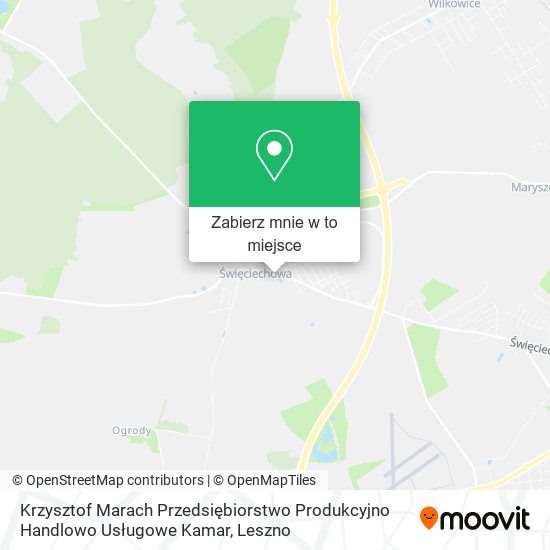Mapa Krzysztof Marach Przedsiębiorstwo Produkcyjno Handlowo Usługowe Kamar