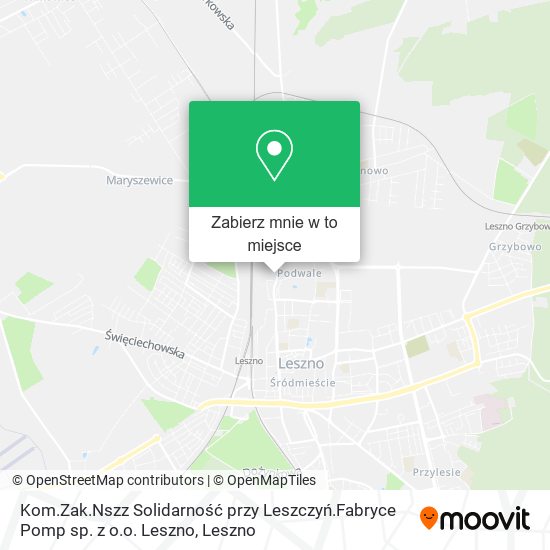 Mapa Kom.Zak.Nszz Solidarność przy Leszczyń.Fabryce Pomp sp. z o.o. Leszno