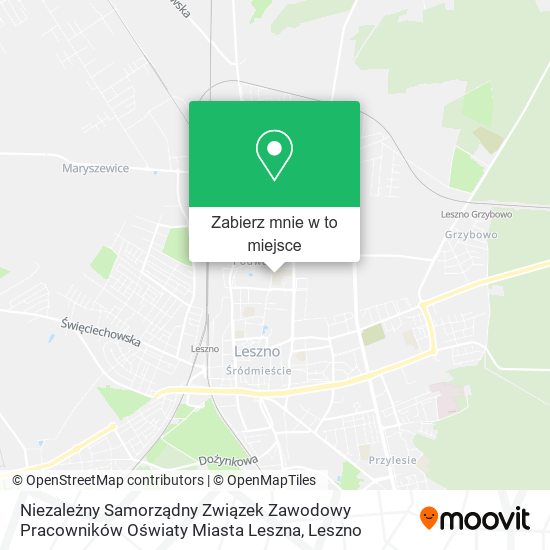 Mapa Niezależny Samorządny Związek Zawodowy Pracowników Oświaty Miasta Leszna