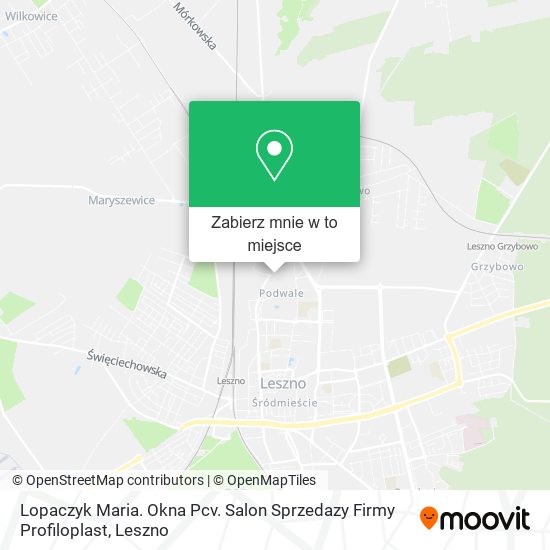 Mapa Lopaczyk Maria. Okna Pcv. Salon Sprzedazy Firmy Profiloplast