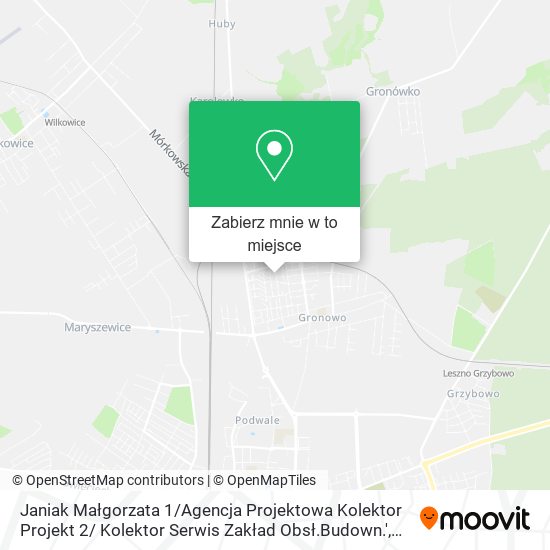 Mapa Janiak Małgorzata 1 / Agencja Projektowa Kolektor Projekt 2/ Kolektor Serwis Zakład Obsł.Budown.'